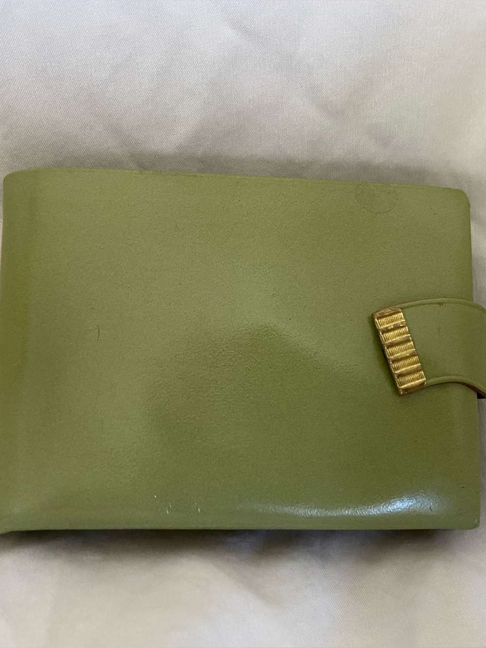 VTG 1960s Lady Buxton Convertible Leather Wallet - Avocado Green MCM Retro